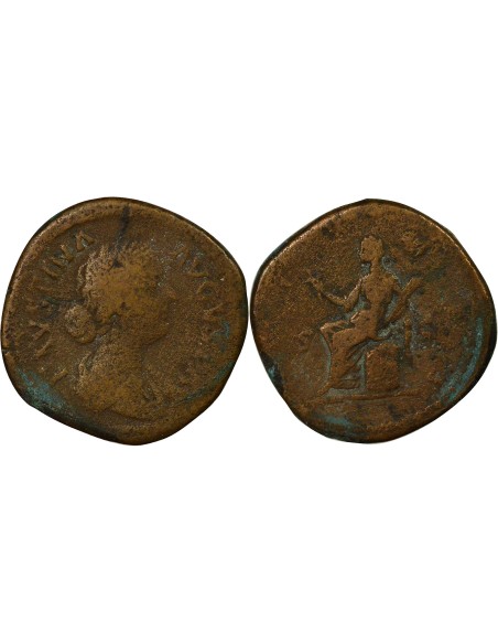 Rome Empire Faustine Jeune Cérès 1 sesterce Laiton 161-175 R Rome