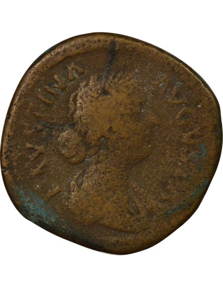 Rome Empire Faustine Jeune Cérès 1 sesterce Laiton 161-175 R Rome