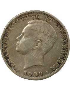 Portugal Manuel II 200 reis Argent 1909 Lisbonne 2