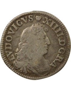 Louis XIV Des Traitants 4 sol Argent 1675 Vimy 2