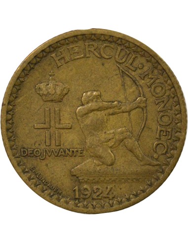 Monaco Hercule 1 franc Cupronickel 1924 (p) Poissy