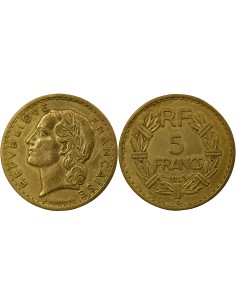 Lavrillier Bronze Aluminium 5 francs Bronze-Alu 1945 C Castelsarrasin