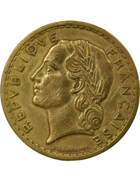Lavrillier Bronze Aluminium 5 francs Bronze-Alu 1945 C Castelsarrasin