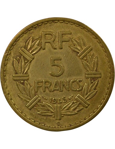 Lavrillier Bronze Aluminium 5 francs Bronze-Alu 1945 C Castelsarrasin