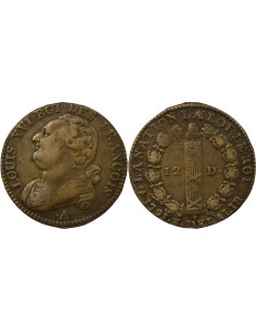 Louis XVI Au Faisceau 12 denier Cuivre 1791 A - Paris