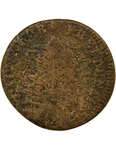 Louis XIV Au Buste Habillé 1 liard Cuivre 1698 Besançon 2