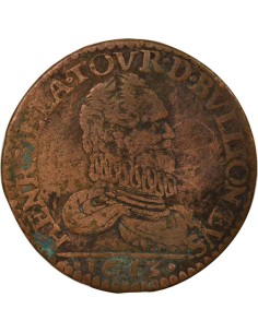 Henri de la Tour d'Auvergne Type 3 1 liard Cuivre 1613 Sedan 2