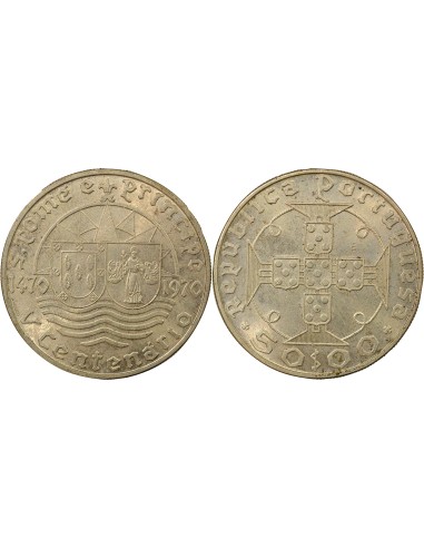 Sao Tomé-et-Principe 500ème Anniversaire de la Découverte 50 escudos Argent 1970 Lisbonne