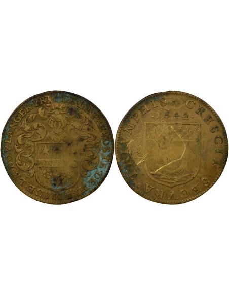 Henri de Fourcy Prévôt de Paris 1 jeton Laiton 1642