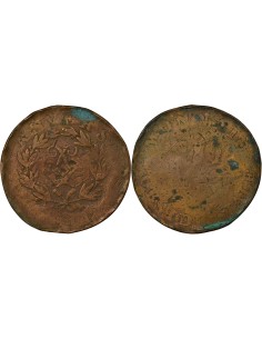 Louis XVIII Siège d'Anvers 10 centimes Bronze 1814 Anvers