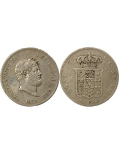 Naples et Sicile Ferdinand II des Deux-Siciles 120 grana Argent 1857 Naples