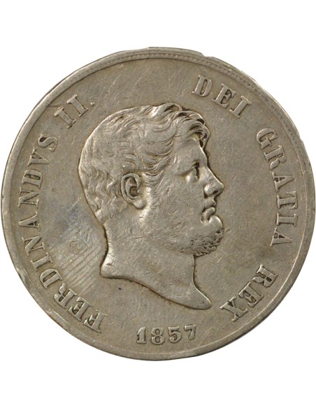 Naples et Sicile Ferdinand II des Deux-Siciles 120 grana Argent 1857 Naples