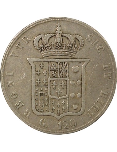 Naples et Sicile Ferdinand II des Deux-Siciles 120 grana Argent 1857 Naples