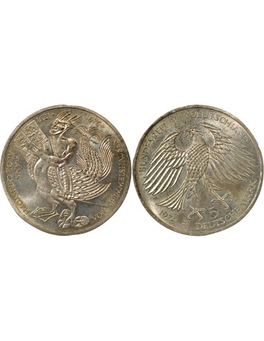 Allemagne Hans Jakob Christoph 5 mark Argent 1976 D Munich