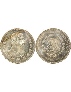 Mexique 1 peso Billon 1964 Mo Mexico City