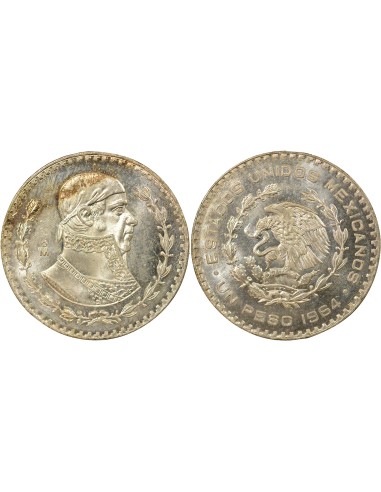 Mexique 1 peso Billon 1964 Mo Mexico City