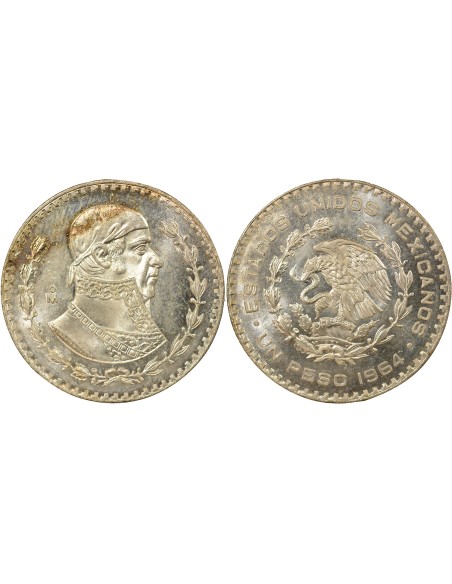 Mexique 1 peso Billon 1964 Mo Mexico City