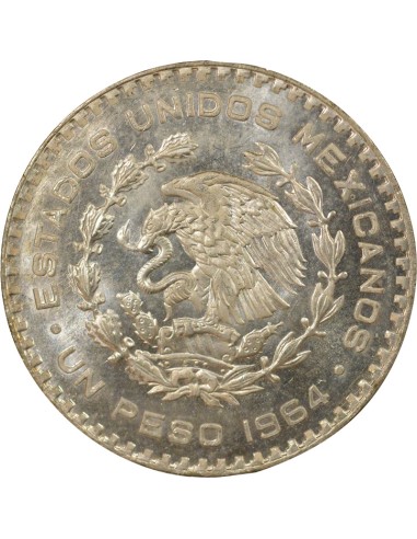 Mexique 1 peso Billon 1964 Mo Mexico City