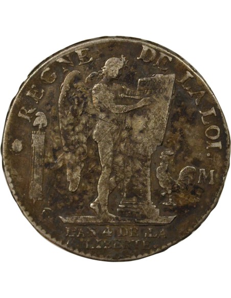 Louis XVI Au Génie 1 ecu Argent 1792 M Toulouse