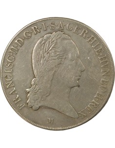 Pays-Bas Autrichiens François II du Saint-Empire Aux Couronnes 1 thaler Argent 1800 M Milan 2