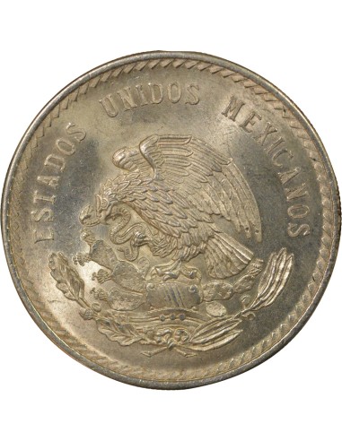 Mexique Cuauhtemoc 5 pesos Argent 1948 Mo Mexico City