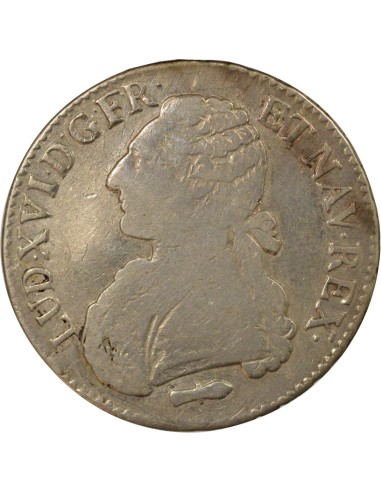 Louis XVI Au Buste Habillé 1 ecu Argent 1786 Q Perpignan