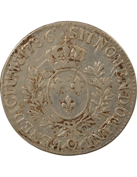 Louis XVI Au Buste Habillé 1 ecu Argent 1786 Q Perpignan