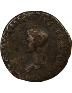 Rome Empire Néron Instruments sacerdotaux 1 denier Cuivre plaqué Argent 2