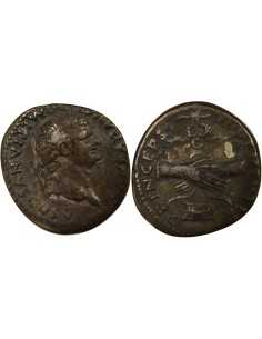 Rome Empire Domitien Mains jointes 1 denier Argent 79 R Rome
