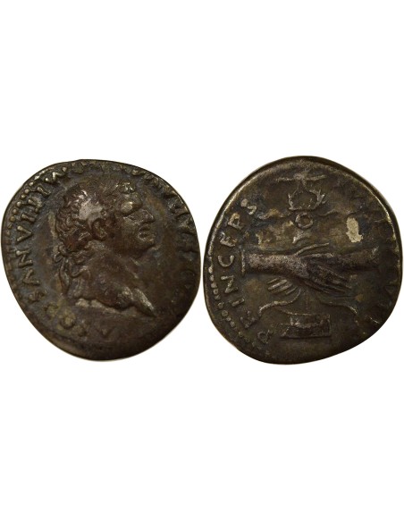 Rome Empire Domitien Mains jointes 1 denier Argent 79 R Rome