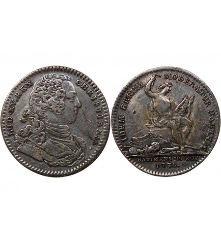 BATIMENTS DU ROI, LOUIS XV - JETON 1738