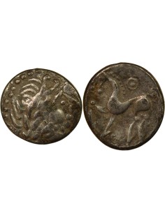 Celtes du Danube Type de Kugelwange 1 drachme Billon Ie Siècle Av JC