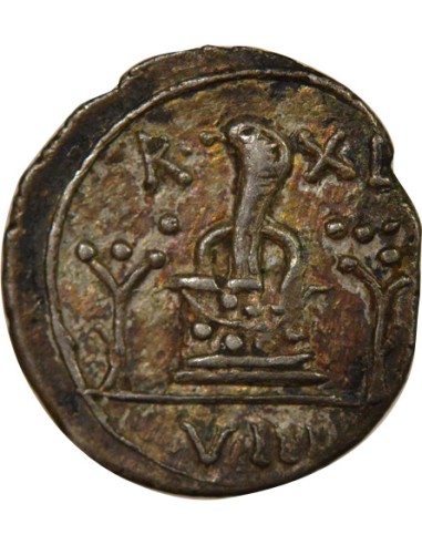 Royaume de Maurétanie Juba II Autel 1 denier Argent 23 Césarée de Maurétanie