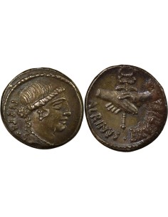 République Romaine Decimus Junius Brutus 1 denier Argent 48 Av JC R Rome