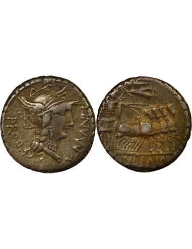 République Romaine Lucius Manlius 1 denier Argent 82 Av JC
