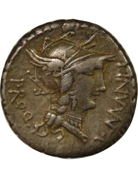 République Romaine Lucius Manlius 1 denier Argent 82 Av JC