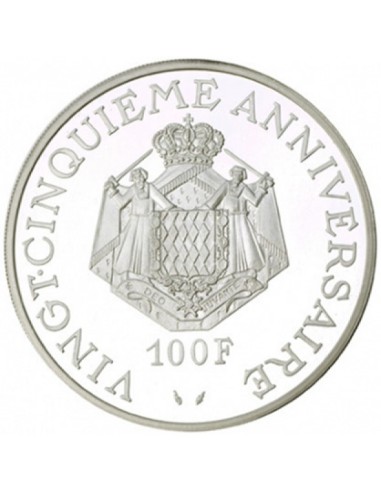 Monaco 100 Francs Argent BE 1974 - Rainier III - Monnaie de Prestige