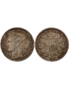 France 5 Francs 1849-1851 - Ateliers variés - Cérès - IIème République