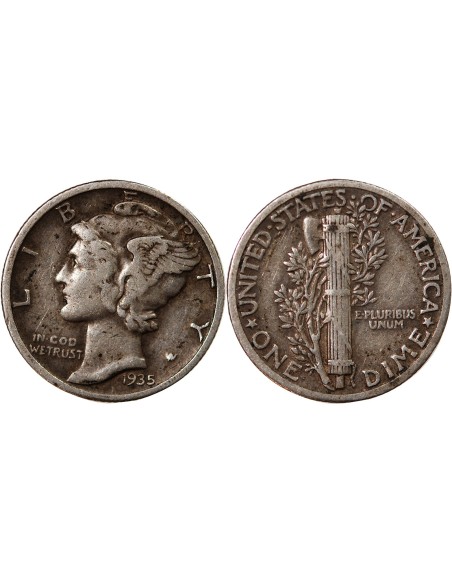 Etats Unis d'Amérique 10 Cents, Mercury Dime - 1916 / 1945