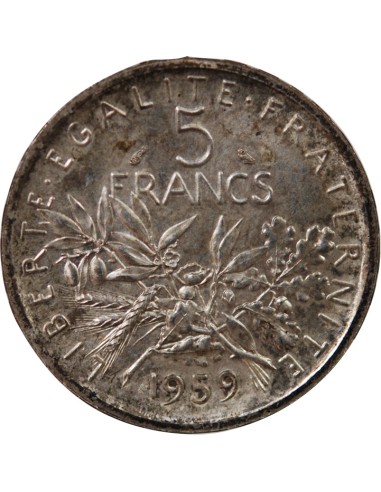 France France - 5 Francs Semeuse Argent 1959 - Essai, grand 5