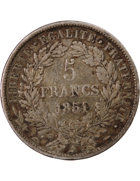 France 5 Francs 1849-1851 - Ateliers variés - Cérès - IIème République