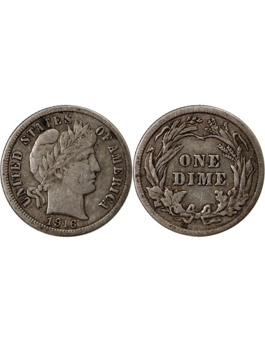 Etats Unis d'Amérique 10 Cents, Barber Dime - 1892-1916