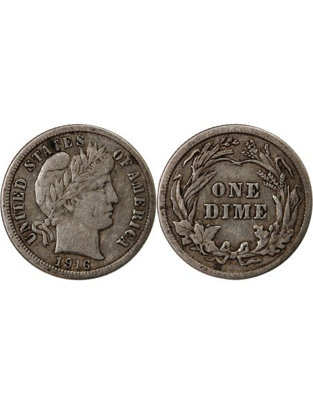 Etats Unis d'Amérique 10 Cents, Barber Dime - 1892-1916