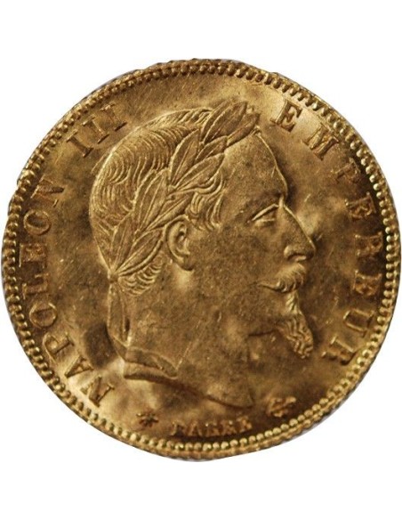 France NAPOLEON III tête laurée - 5 FRANCS OR (1862-1868)