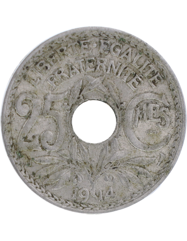 France 25 Centimes, Lindauer - 1914 - Cmes soulignés