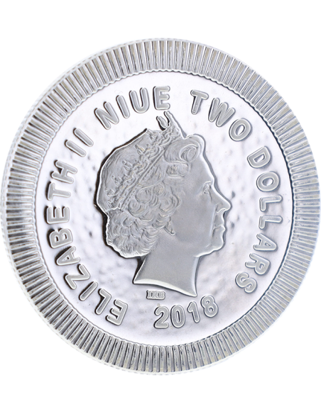 Ile Niue Chouette d'Athènes - 1 Once Argent 2018