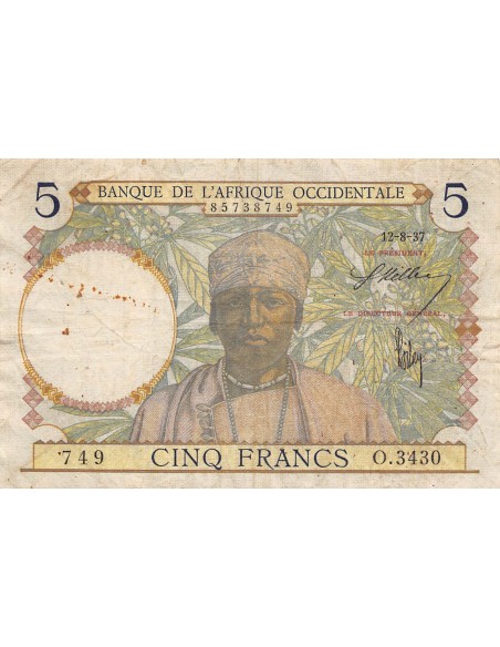 B A O 5 francs 1937