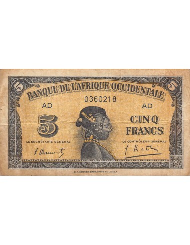B A O 5 francs 1942