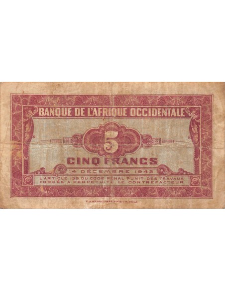 B A O 5 francs 1942