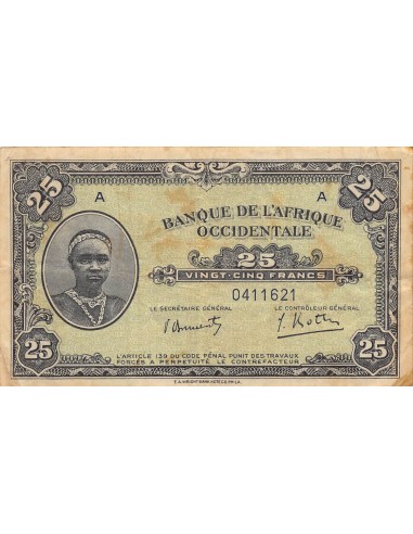 B A O 25 francs 1942